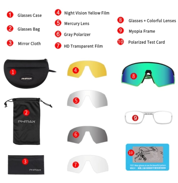 Phmax Ultra Cycling Glasses - Shop Online at Speedian